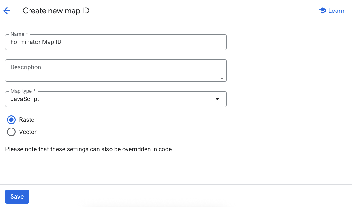 Add map ID details