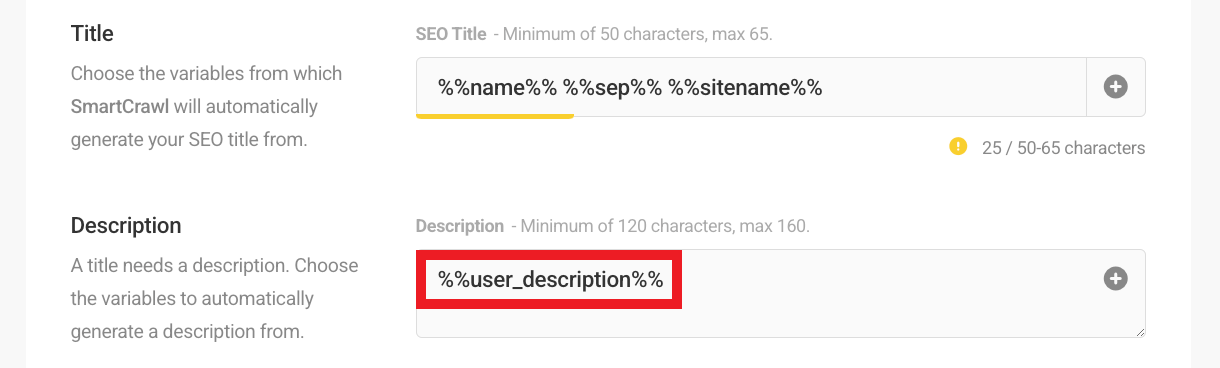 author bio in meta description