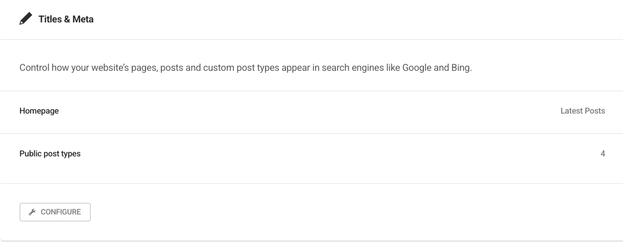 Titles & Meta in SmartCrawl dashboard