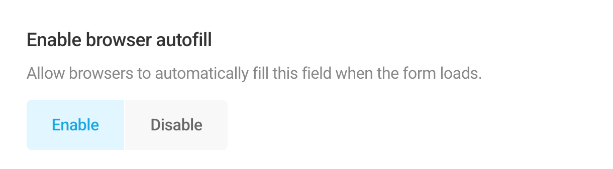 Enable browser autofill