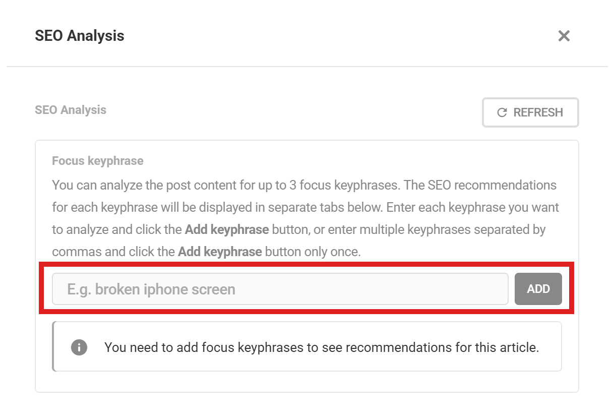 SmartCrawl In-post SEO analysis