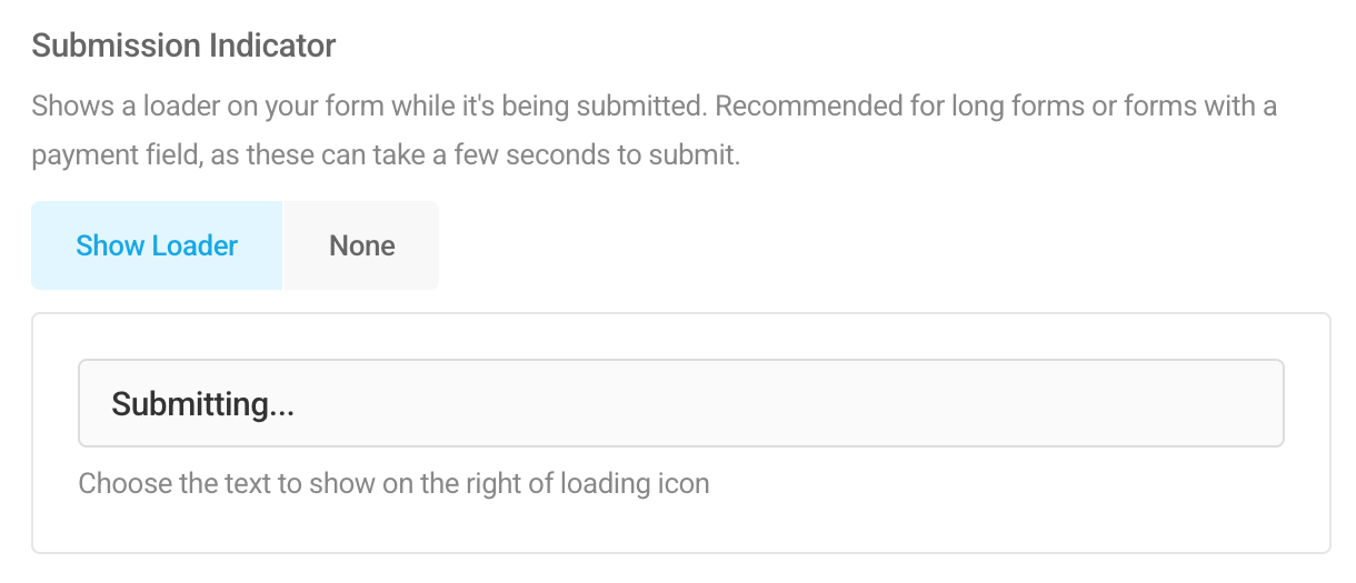 Enable submission indicator in Forminator
