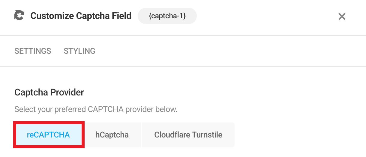 Using Google reCAPTCHA in Forminator forms
