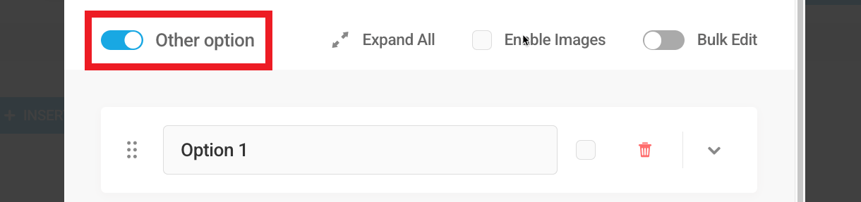 Enable the custom input option
