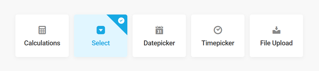 Add a Select field to a form