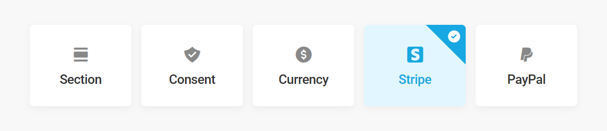 Add a Stripe field to a form