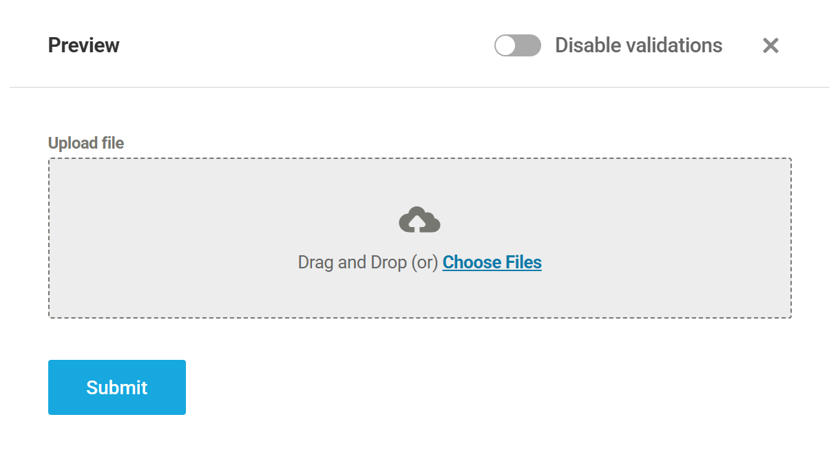 Preview of multiple file Forminator File Upload field
