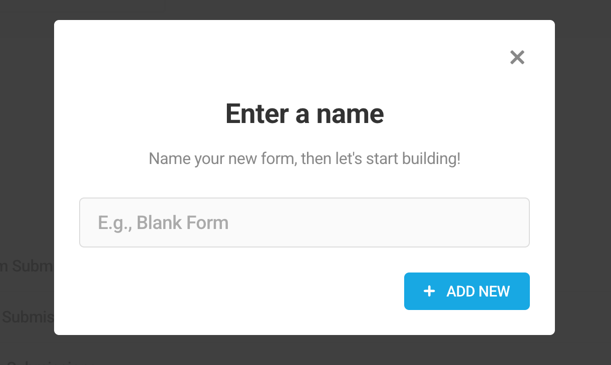 Enter form name