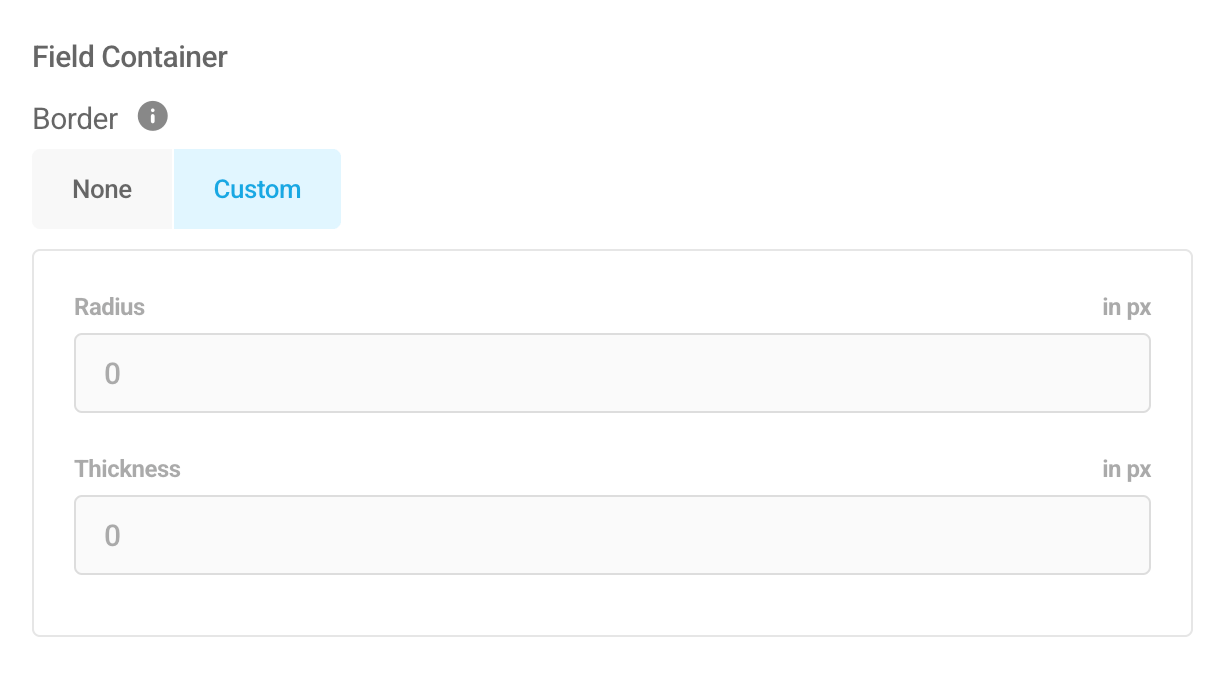 Field container appearance options in Forminator