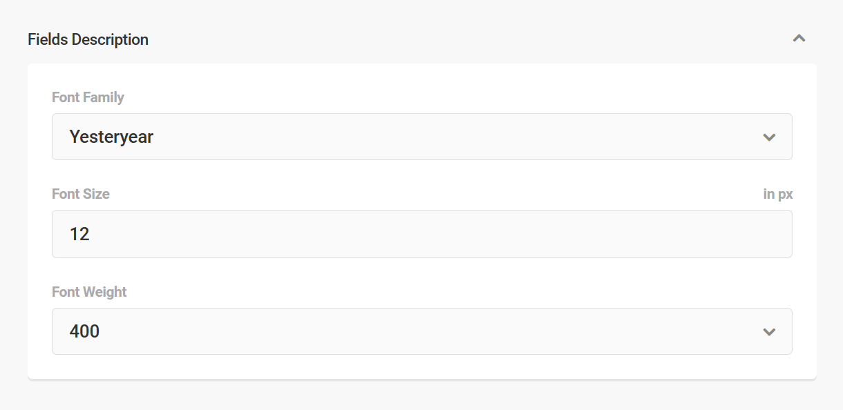 Customize fonts in Forminator forms