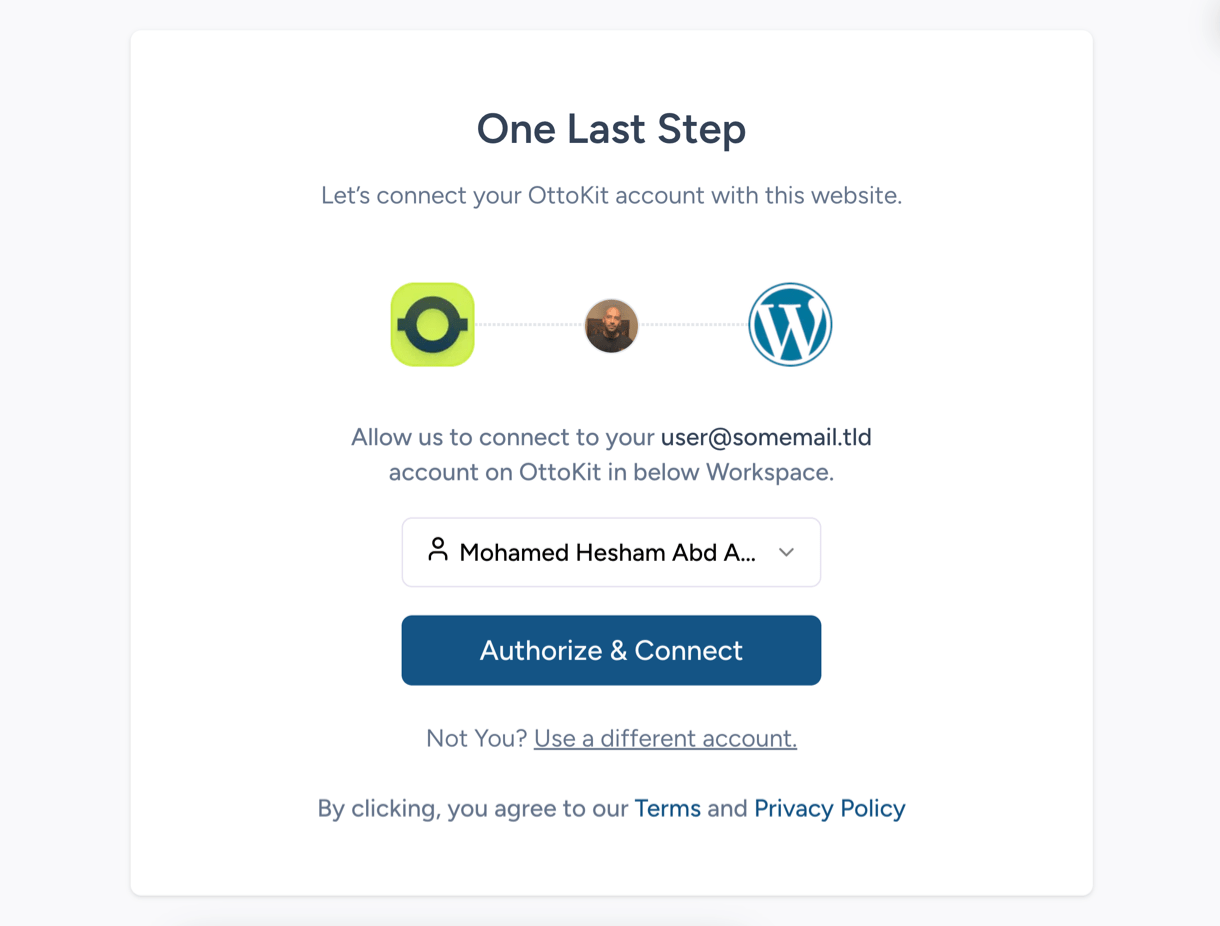 Authorize OttoKit to connect to your site