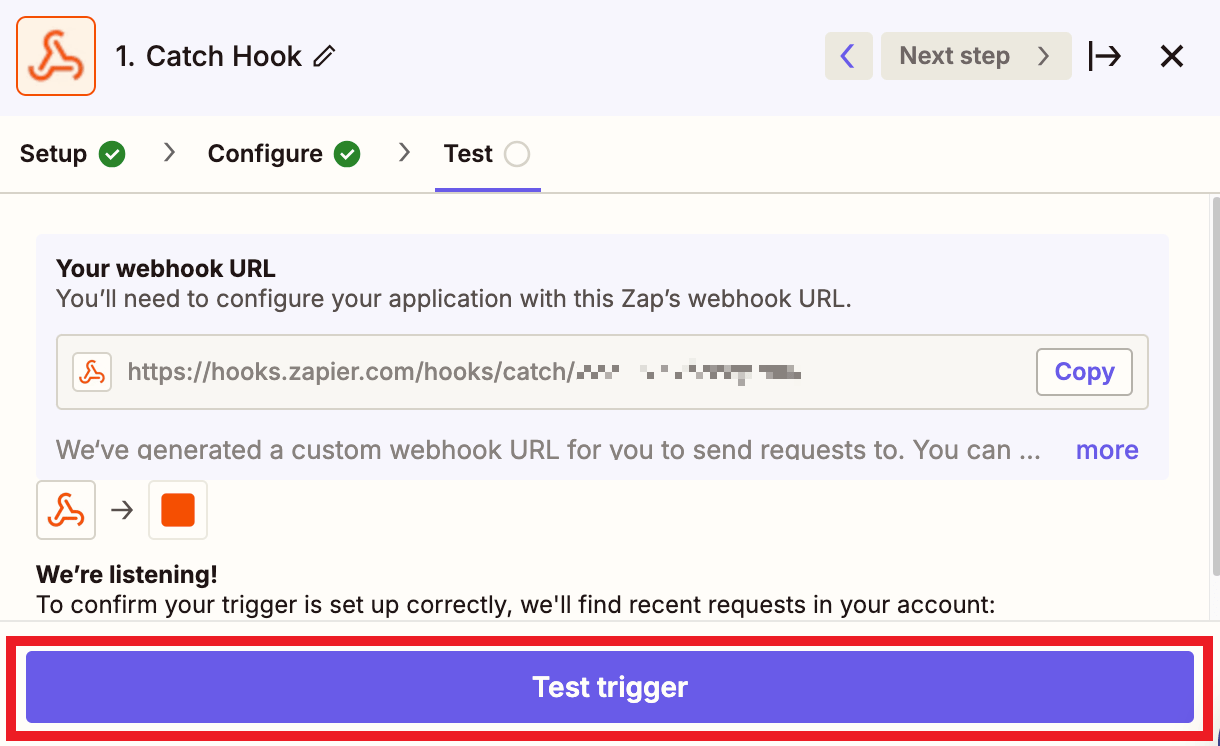 Testing trigger
