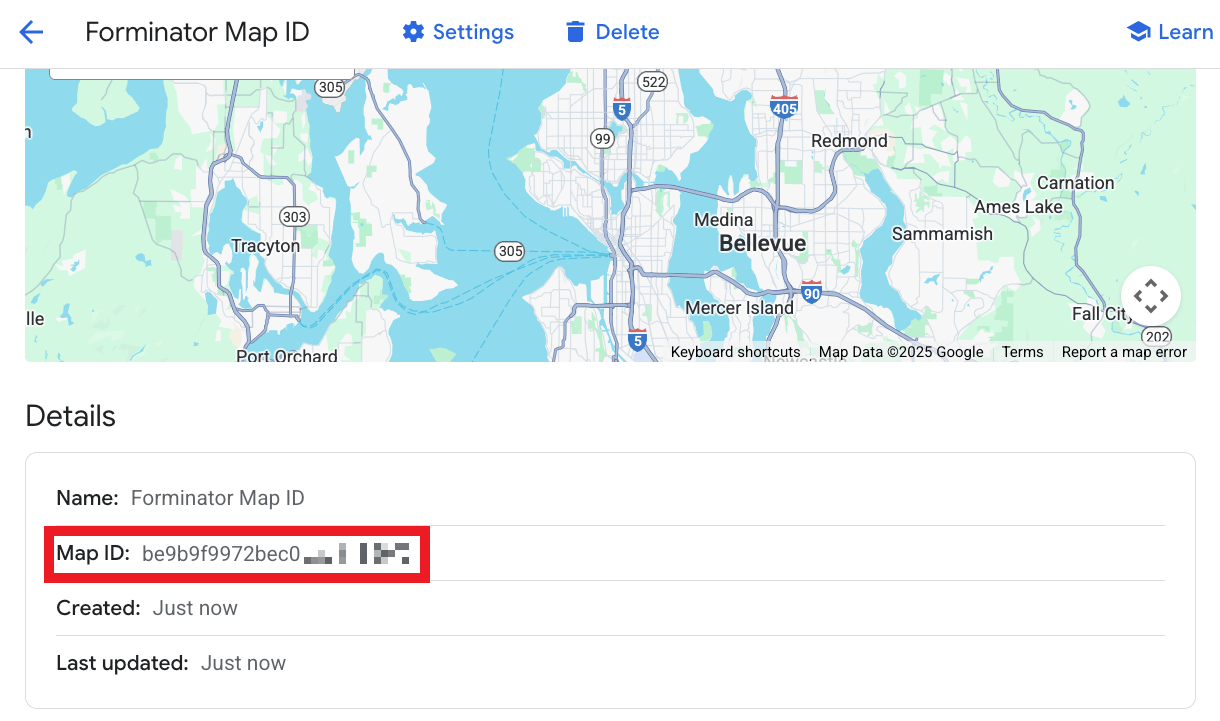 Generated map ID