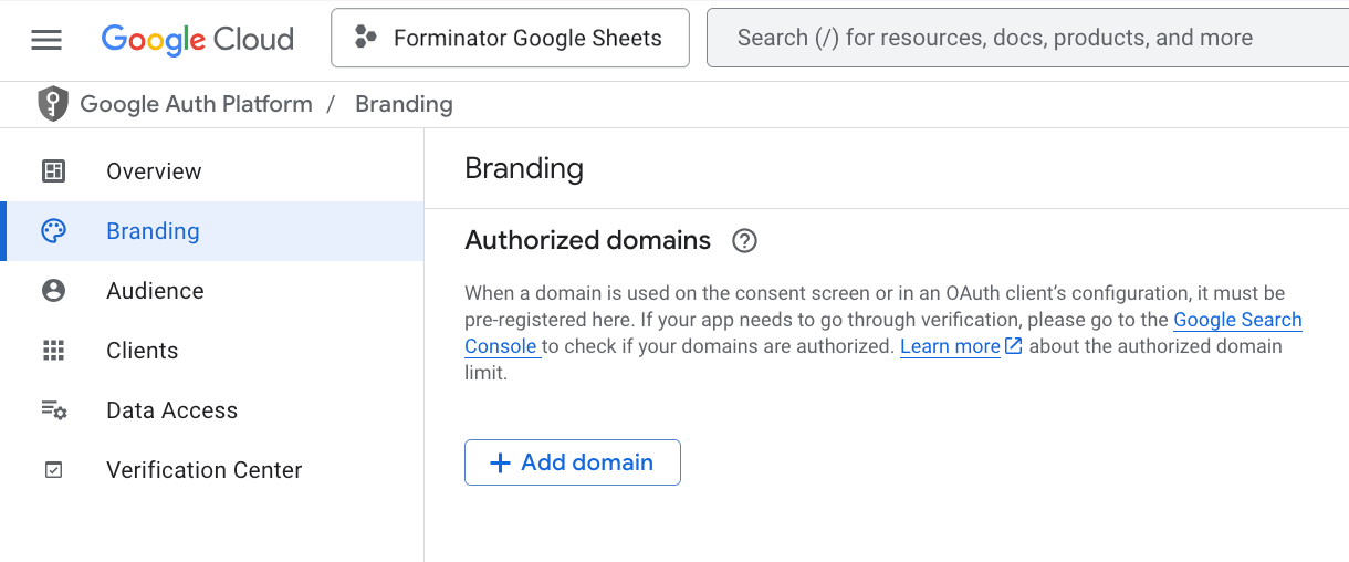 Add authorized domains