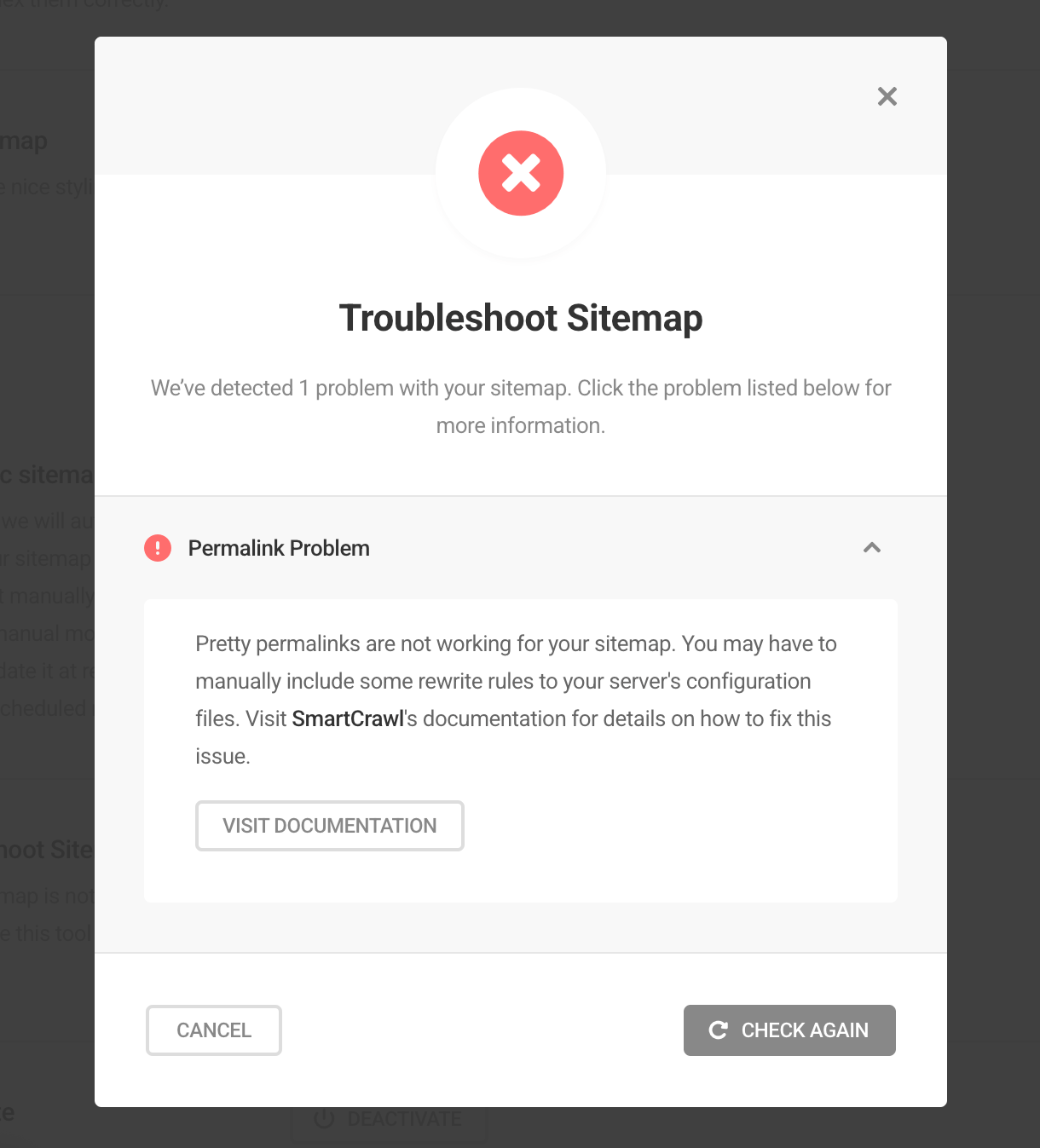 Troubleshoot sitemap permalink problem