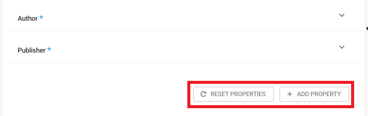 Reset and add new properties