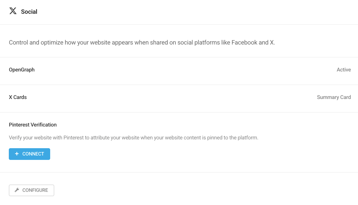 Social sharing in SmartCrawl dashboard