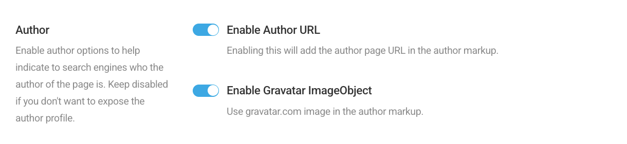 Schema advanced author