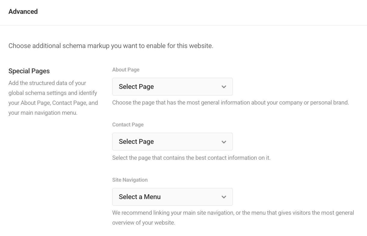 Advanced special pages