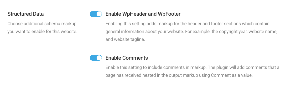Schema advanced structured data
