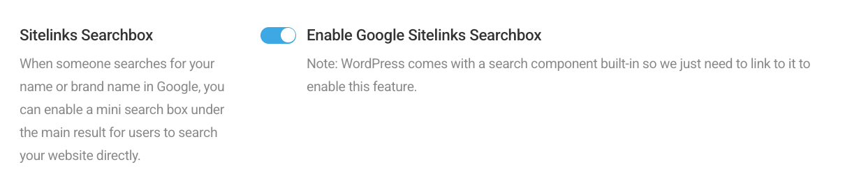 Schema site links search