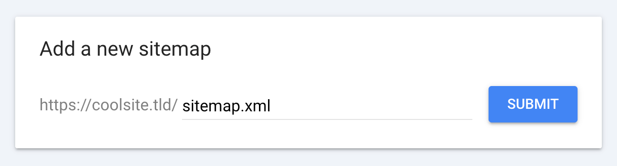 Add a sitemap URL in Google Search Console