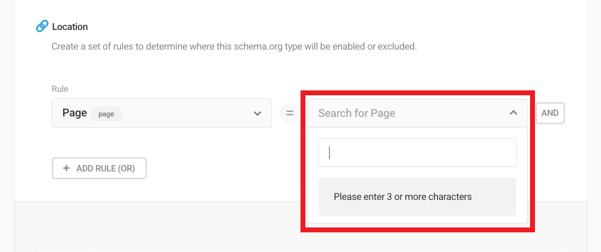 Second location for schema type