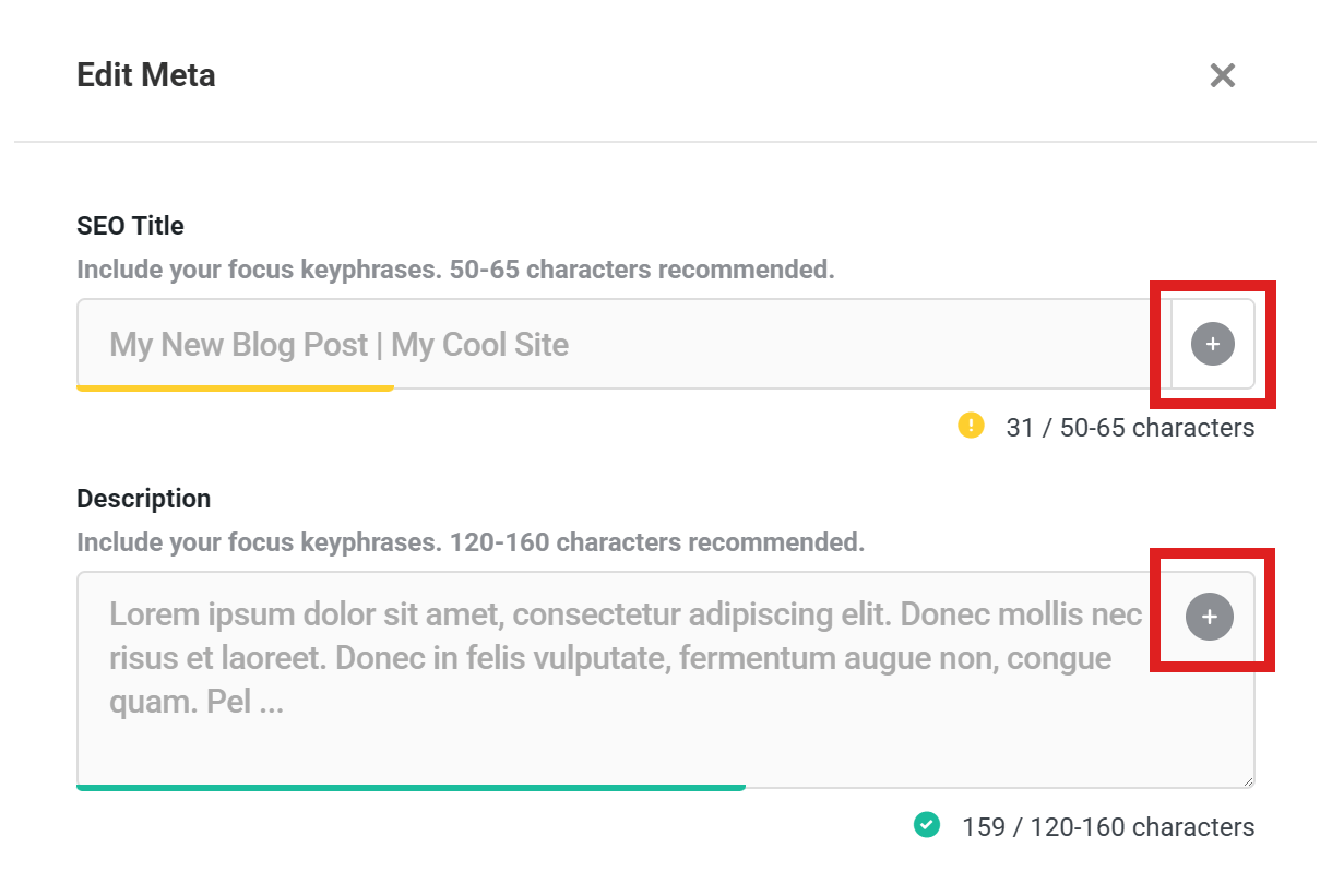 Edit SEO meta in WordPress posts and pages