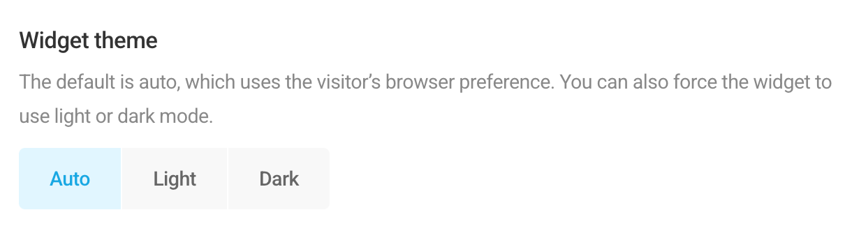 Choosing widget theme