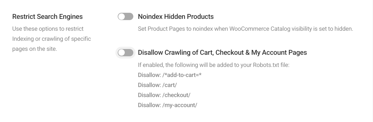 Configure WooCommerce search engine options in SmartCrawl