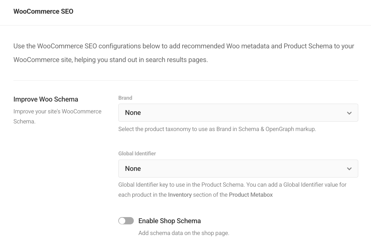 Configure WooCommerce schema in SmartCrawl