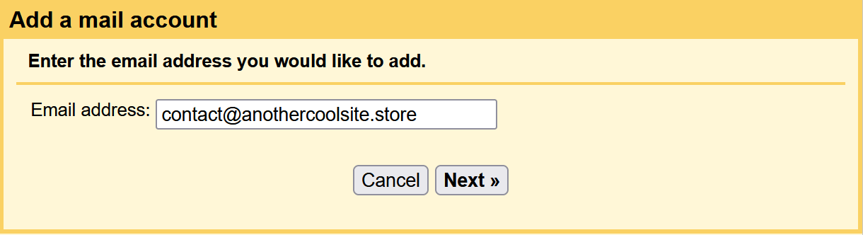 Add email address to Gmail
