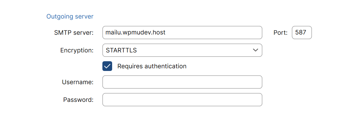Mailbird outgoing server settings