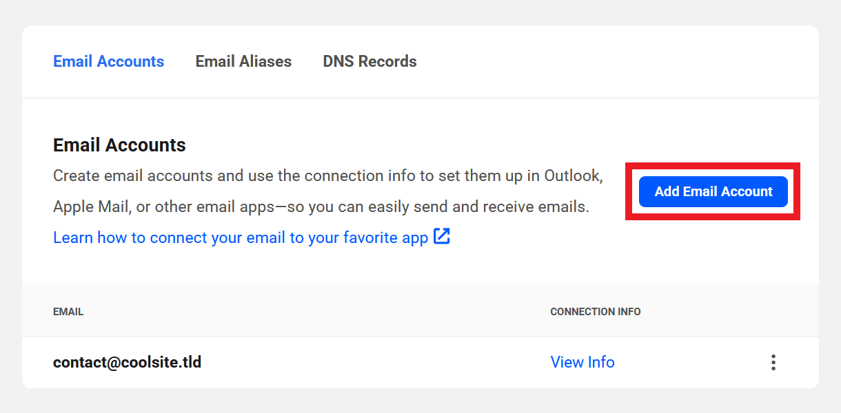 Add new email account