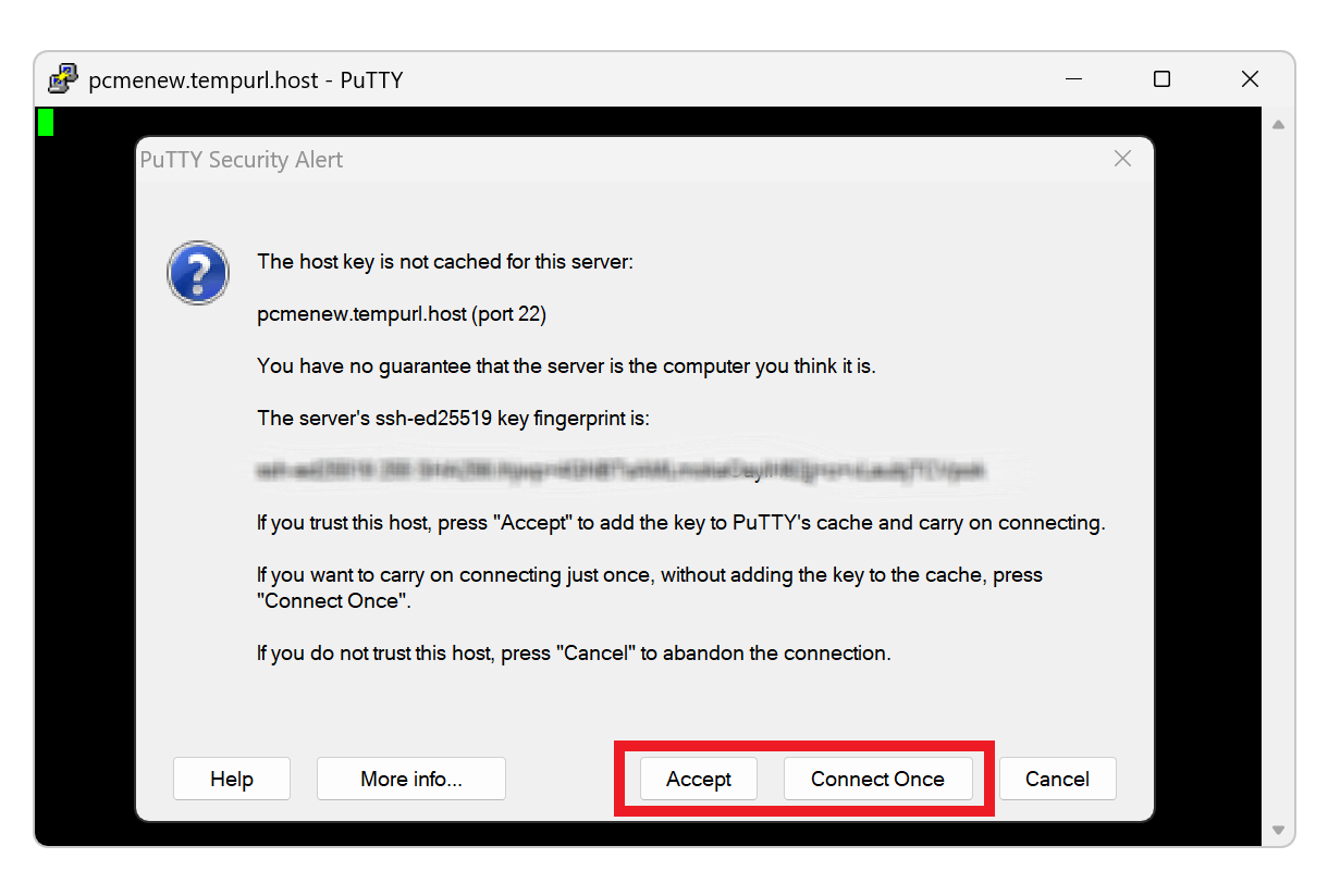 Creating an SSH tunnel with PuTTY