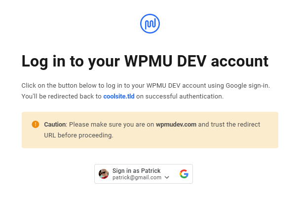 Log in to your WPMU DEV account