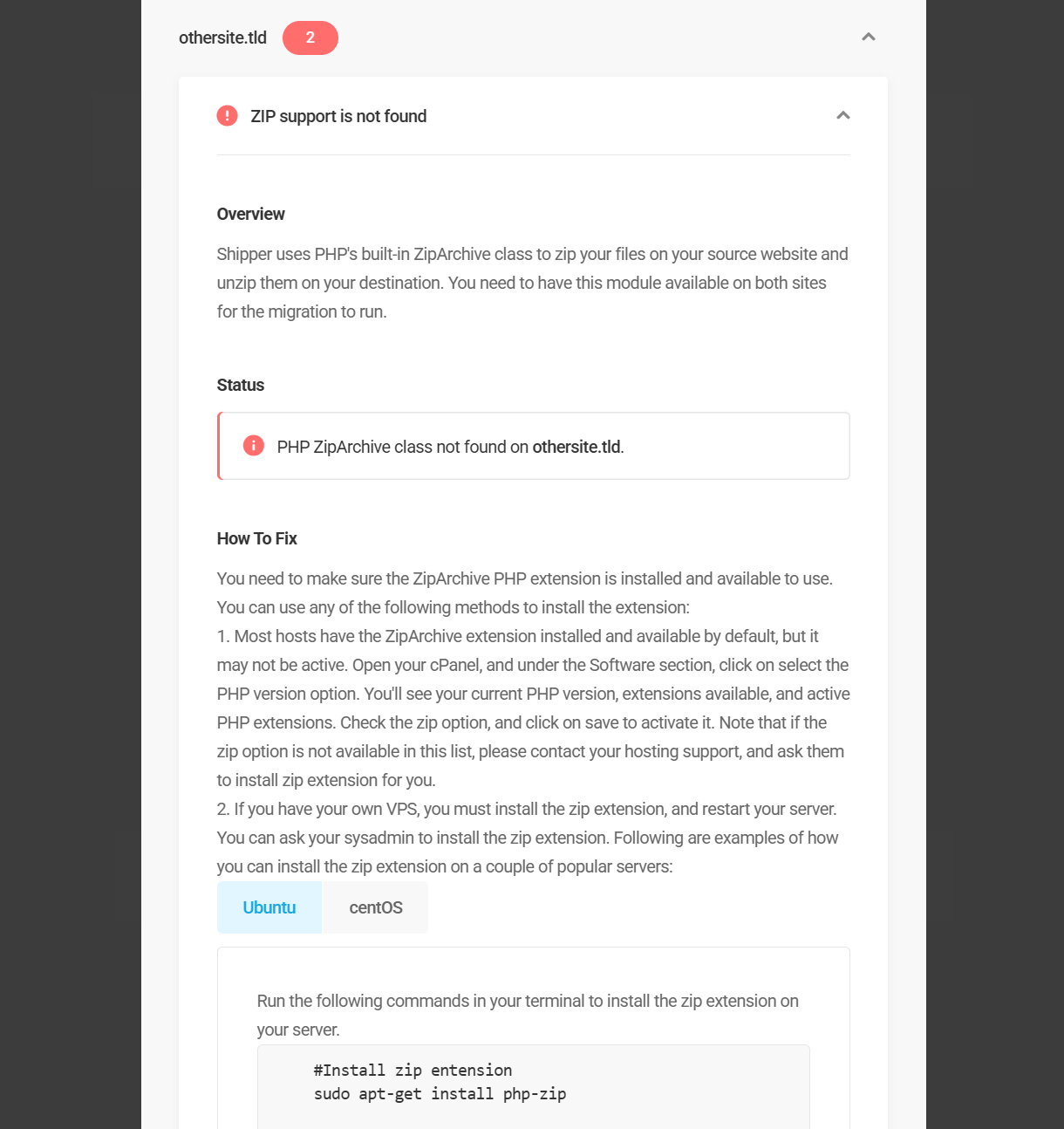Addressing issues found by Shipper pre-flight check