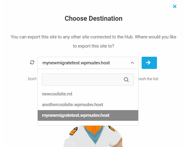 Select single site destination in Shipper