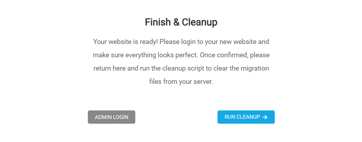 Shipper run cleanup screen