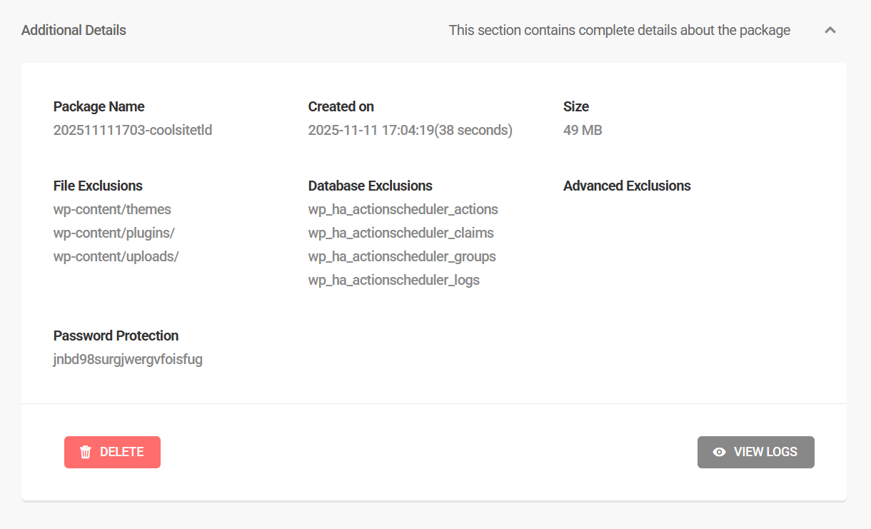 Shipper migration additional details screen