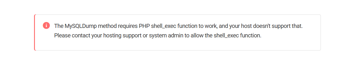 Missing PHP extension notice