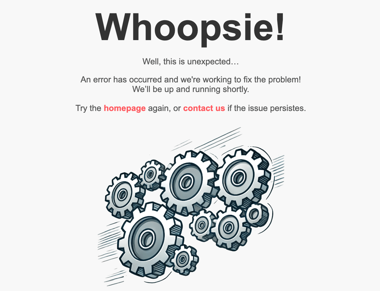 Customized error 500 page example