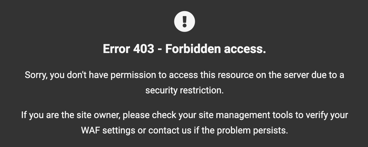 Default WPMU DEV error 403 page