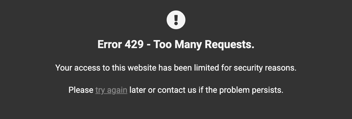 Default WPMU DEV error 429 page