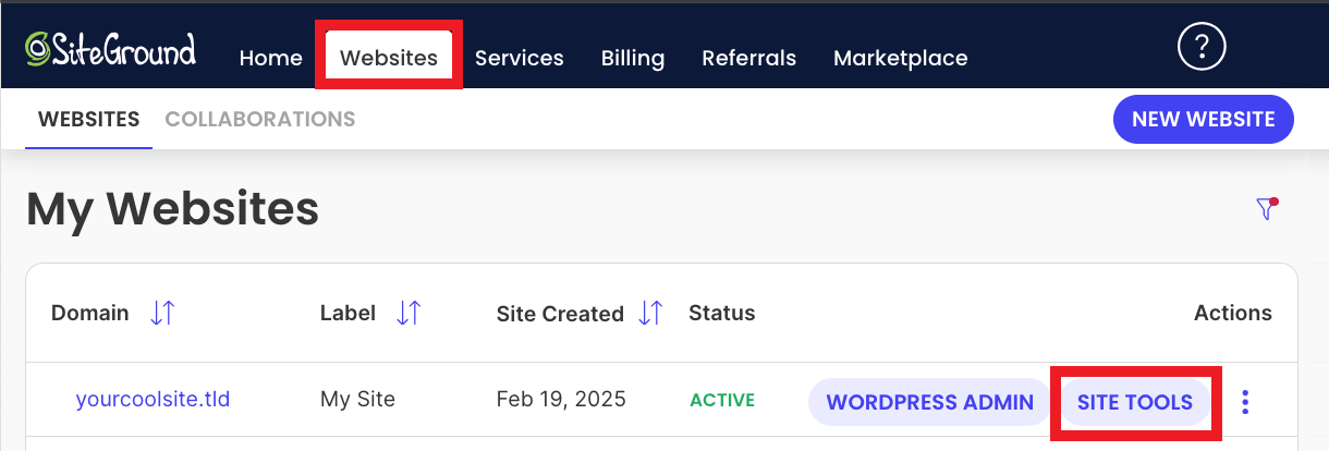 Accessing FTP accounts at Siteground