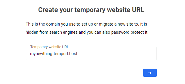 hosting-temporary-website-url
