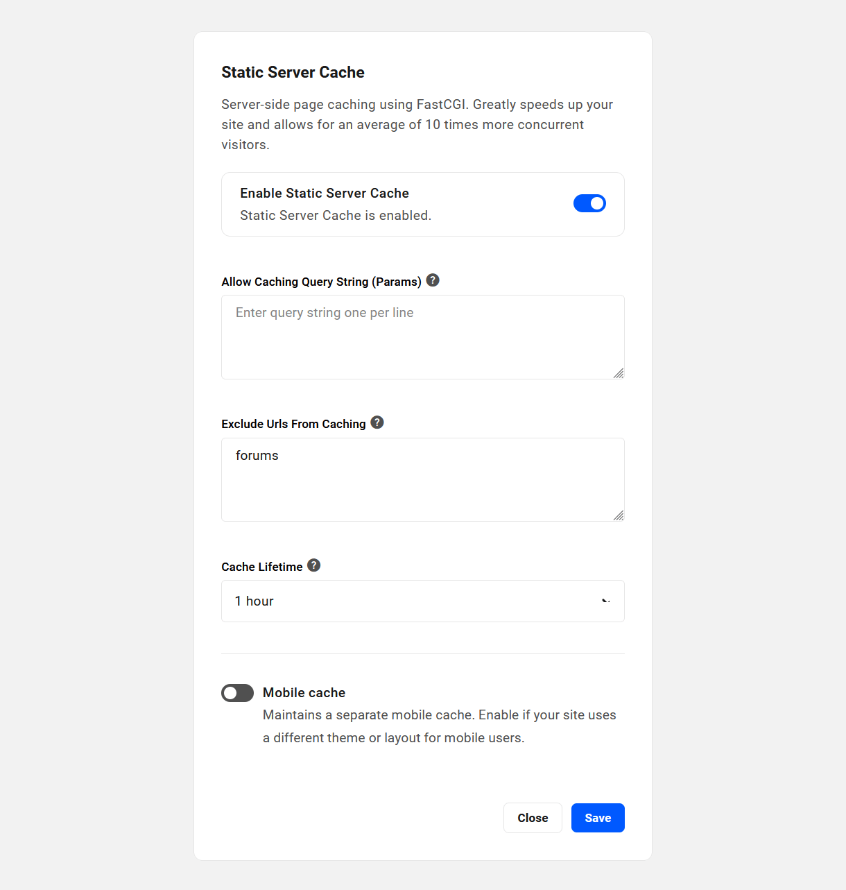 Configure Static Server Cache for a WPMU DEV hosted site in The Hub