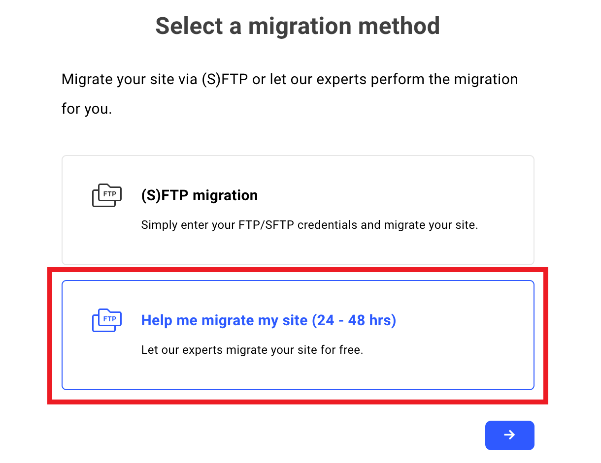 Migrate an existing site by WPMU DEV staff