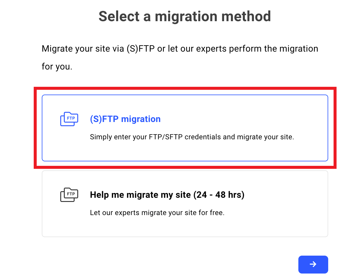 Migrate an existing site to WPMU DEV via (S)FTP
