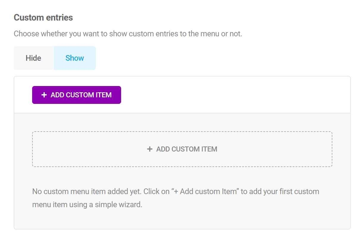 Add custom menu items to the toolbar in Branda